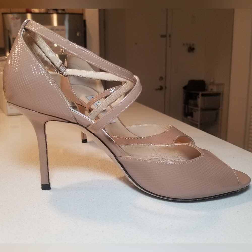 Jimmy Choo Emsy 85 Heels in Ballet Pink Sz7.5 - Picture 3 of 6